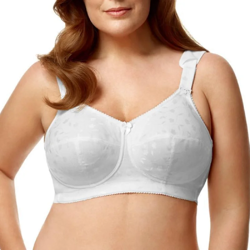 Bra with a seamless cup for a smooth silhouette​ Jacquard Soft Cup Bra 1305 - White