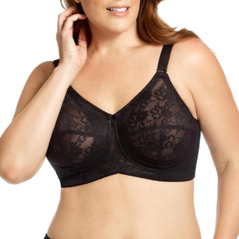 Bra with a seamless back for a smooth look under clothes Lace Soft Cup Bra 1303 - Black Bra with a seamless back for a smooth look under clothes Lace Soft Cup Bra 1303 - Black