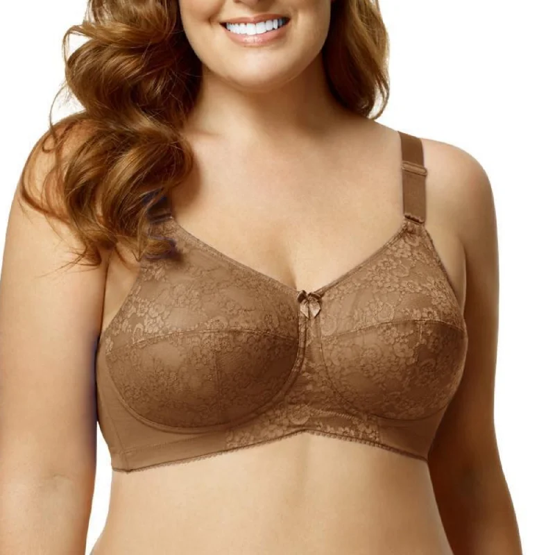 Front - closure bras for easy on and off​ Lace Soft Cup Bra 1303 - Mocha