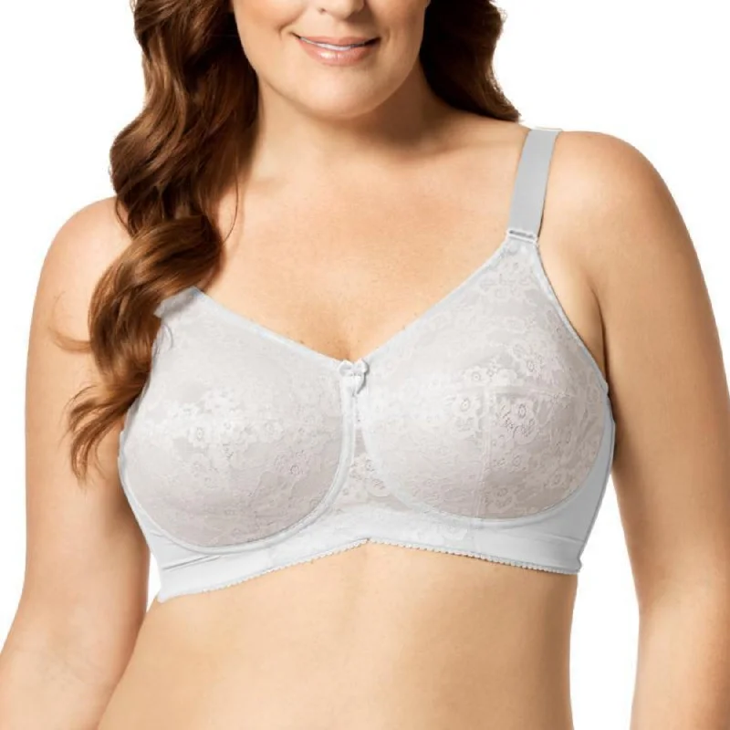 Bra with a racerback design for better mobility​ Lace Soft Cup Bra 1303 - White