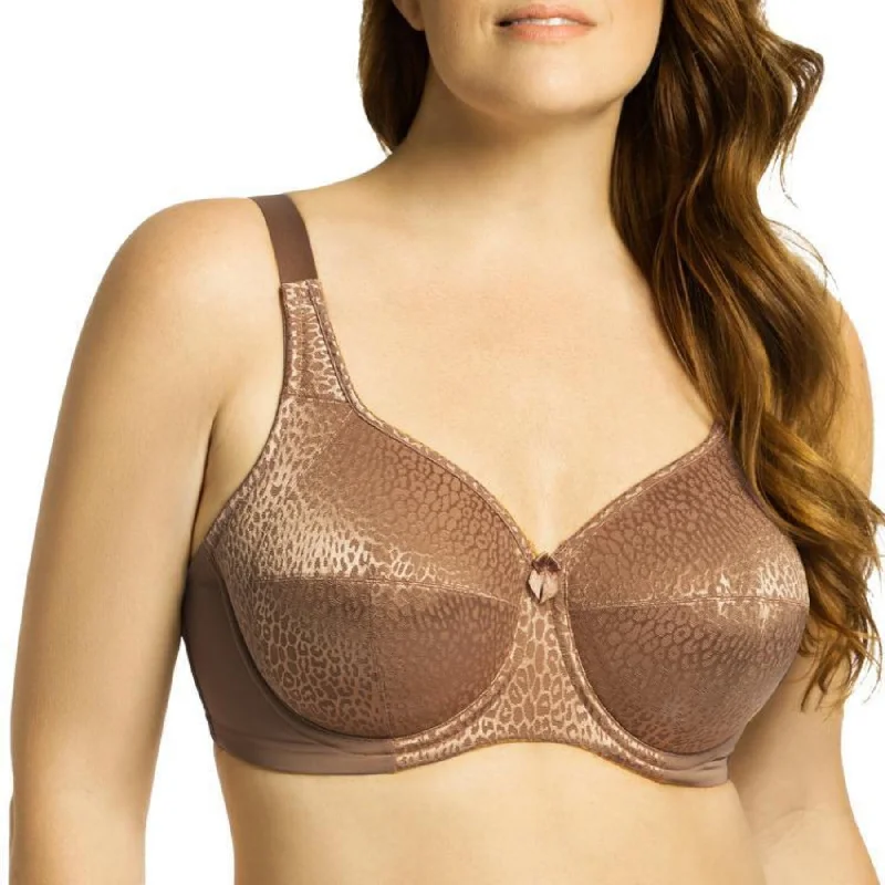 Push - up bras to add cleavage and lift​ Leopard Lace Underwire Bra 2211 - Mocha