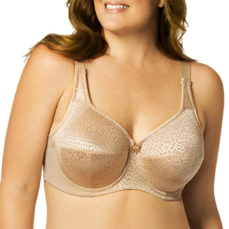 Bra with a removable padding for customizable support​ Leopard Lace Underwire Bra 2211 - Nude