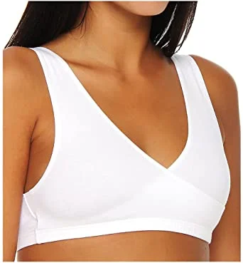 Bra with a solid color for a classic and versatile option​ ELITA 6100 COTTON CROSSOVER CAMI BRA
