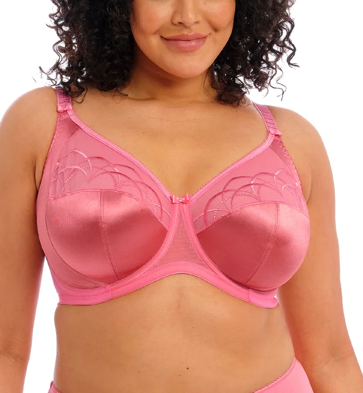 Front - closure bras for easy on and off Elomi Cate Embroidered Full Cup Banded Underwire Bra (4030) - Desert Rose Front - closure bras for easy on and off Elomi Cate Embroidered Full Cup Banded Underwire Bra (4030) - Desert Rose
