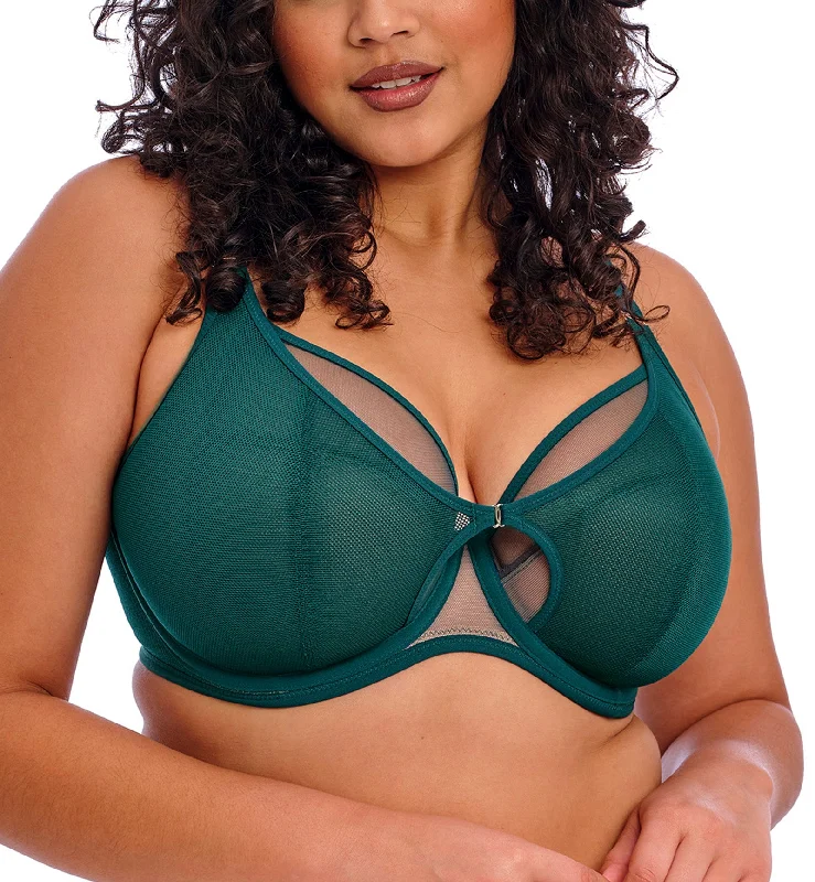 Cotton bras known for breathability and softness Elomi Kintai Peek-a-Boo Plunge Underwire Bra (301202) - Deep Teal Cotton bras known for breathability and softness Elomi Kintai Peek-a-Boo Plunge Underwire Bra (301202) - Deep Teal