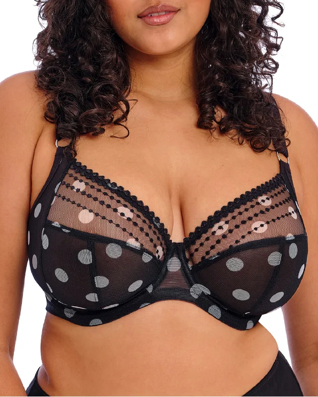 Full - cup bras providing maximum coverage and support Elomi Matilda Plunge Underwire Bra (More colors available) - 8900 - Black Dot Full - cup bras providing maximum coverage and support Elomi Matilda Plunge Underwire Bra (More colors available) - 8900 - Black Dot