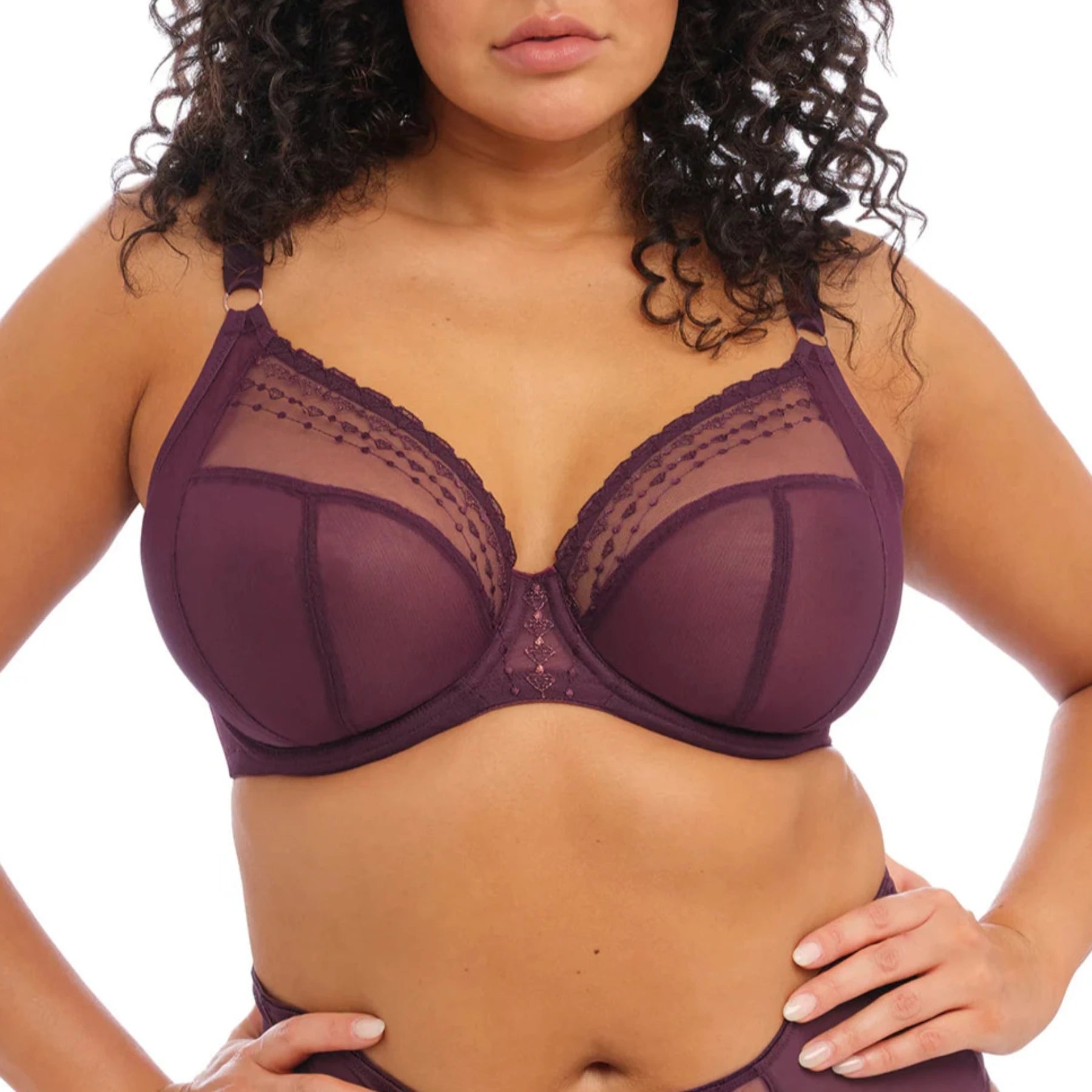 Bra with a lace - trim for an elegant and delicate touch Matilda UW Plunge Bra EL8900 - Wine Diamond Bra with a lace - trim for an elegant and delicate touch Matilda UW Plunge Bra EL8900 - Wine Diamond