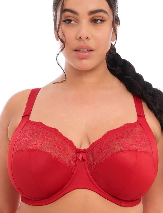 Women's bras with a lift and separate functionElomi Morgan Underwire Banded Stretch Lace Bra, HAUTE RED Women's bras with a lift and separate functionElomi Morgan Underwire Banded Stretch Lace Bra, HAUTE RED