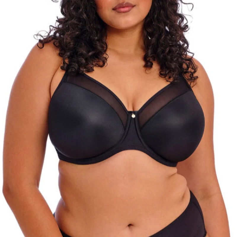 Bra with adjustable hooks for a customized fit​ Smooth UW Moulded Non Padded Bra EL4301 - Black