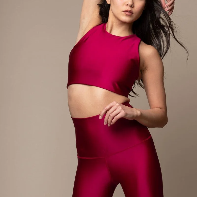 Bra with a matte finish for a more subdued appearance​ Ultra Luxe Cherry Crop Top
