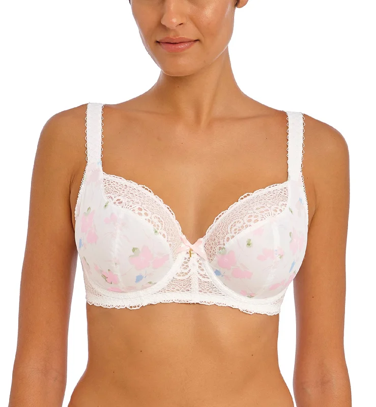 Sleep bras for a gentle and supportive fit during rest​ Freya Daydreaming Balcony Underwire Bra (400806) - Flora White