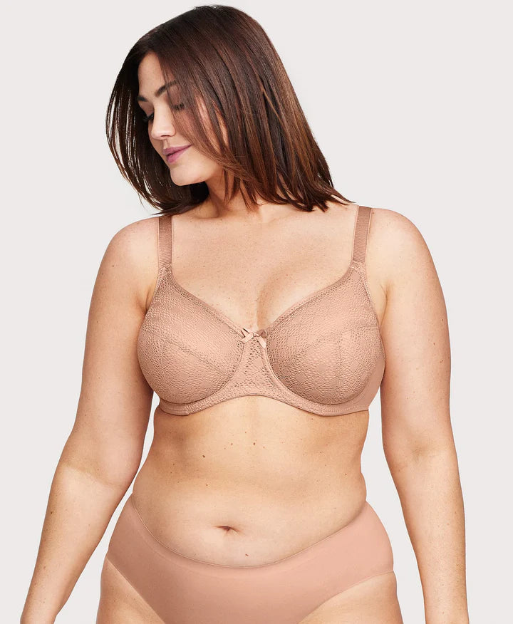 Bra with a plus - size underwire for enhanced support​ GLAMORISE 9855 LACE COMFORT WONDER WIRE