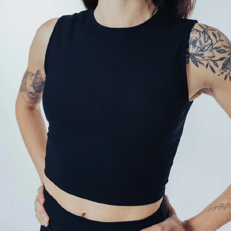 Bra with a wire - free band for a more comfortable underbust area Second Skin Tank - Sueded Onyx Bra with a wire - free band for a more comfortable underbust area Second Skin Tank - Sueded Onyx