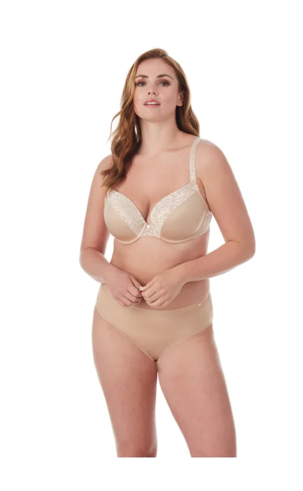 Bra with a high - cut cup for more coverage and support​ LE MYSTERE 9978 SAFARI T SHIRT PLUNGE BRA