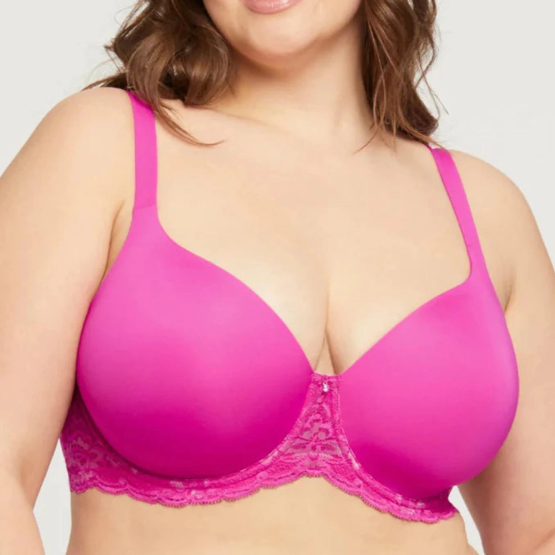 Bra with a contour memory foam cup for a natural look​ Pure Plus Full Cup T-Shirt Bra 9320 - Watermelon/Champagne
