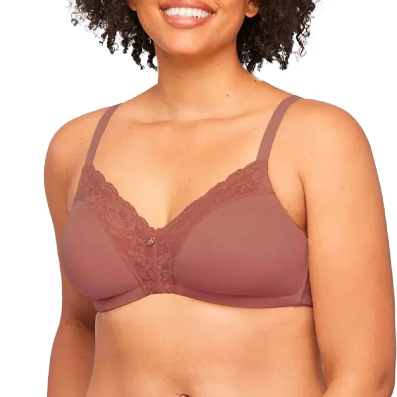 Plus - size bras designed for larger cup sizes and fuller figures​ Wire-Free Dream Bra 9326 - Pecan