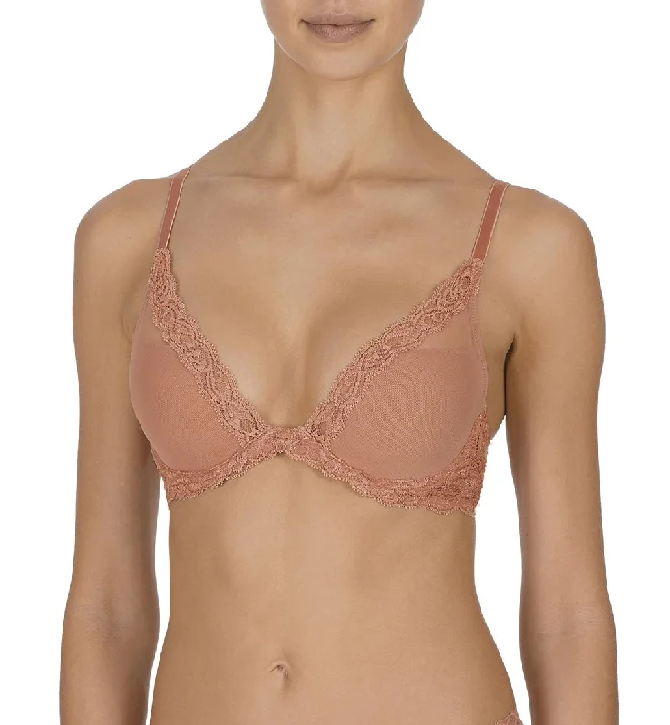 Bra with a memory foam cup for a customized fit Natori Feathers Contour Plunge Underwire Bra (730023) - Frose Bra with a memory foam cup for a customized fit Natori Feathers Contour Plunge Underwire Bra (730023) - Frose