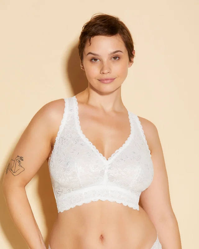 Women's white bras for a clean appearanceBralette Super Curvy Con Spalline Incrociate Women's white bras for a clean appearanceBralette Super Curvy Con Spalline Incrociate