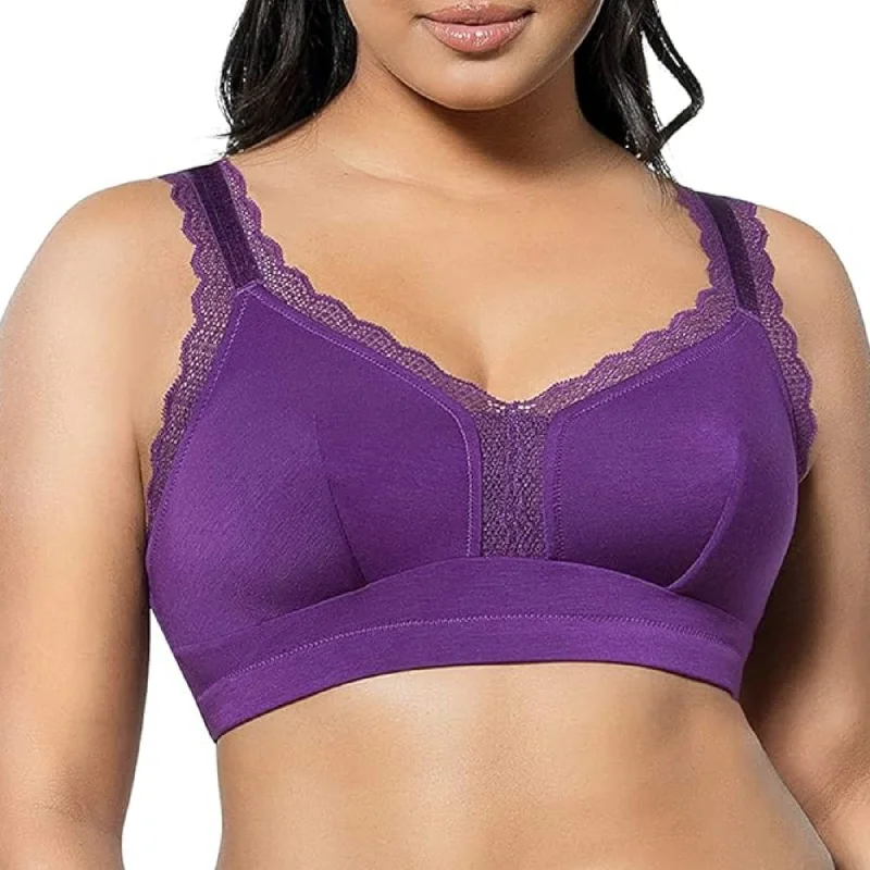 Front - closure bras for easy on and off​ Dalis Bralette P5641 - Amethyst