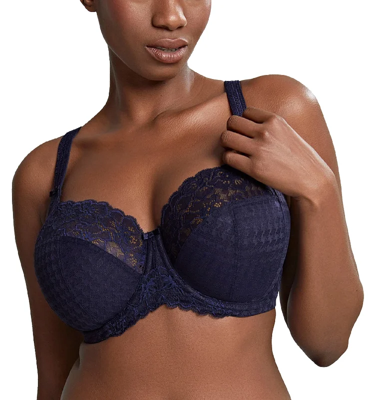 Bra with a plus - size back - closure for a secure fit​ Panache Envy Balcony Underwire Bra (7285) - Navy