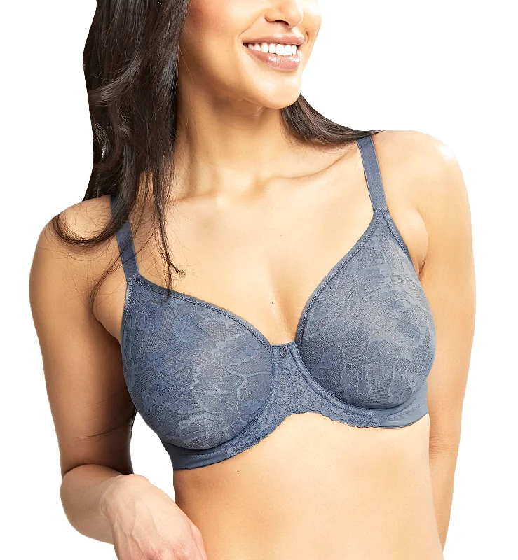 Demi - cup bras for a sexy and revealing look​ Panache Radiance Molded Non-padded Underwire Bra (10461) - Steel Blue