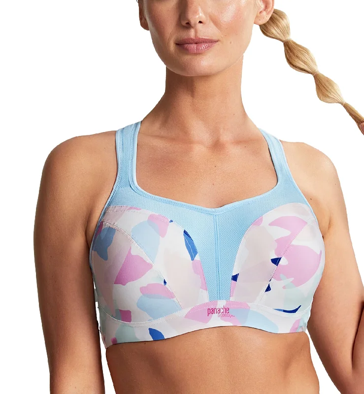 Bra with underbust support for better breast lift Panache Power Underwire Sports Bra (5021) - Abstract Bra with underbust support for better breast lift Panache Power Underwire Sports Bra (5021) - Abstract