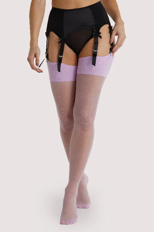 Bra with a single - strap design for a unique and modern style​ Lilac Seamed Stocking