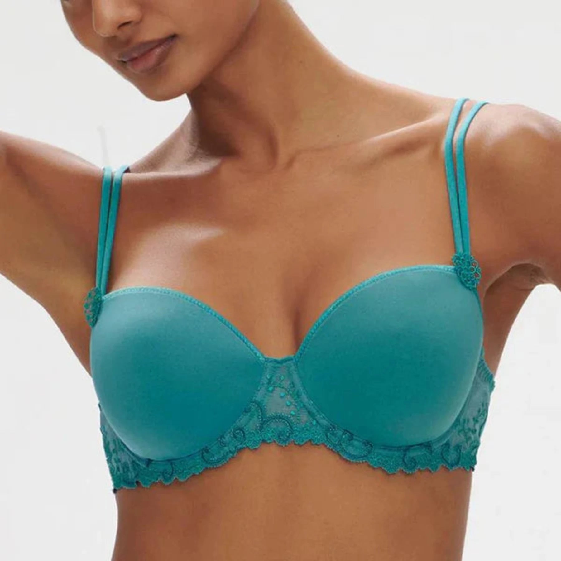 Bra with an anti - itch lining for added comfort​ Delice 3D Molded Bra 12X343 - Atoll Blue