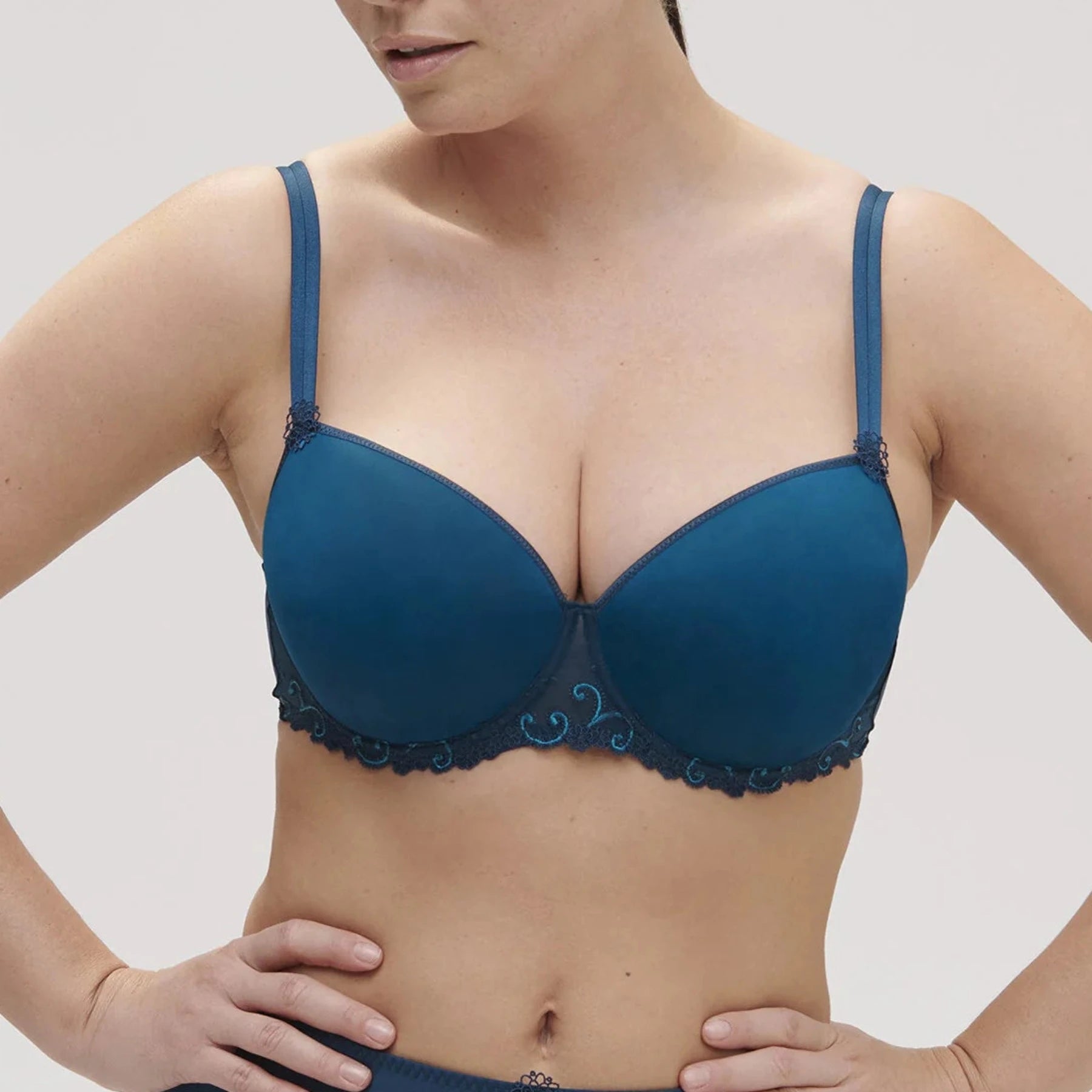 Bra with a memory foam cup for a customized fit​ Delice 3D Molded Bra 12X343 - Prestige Blue