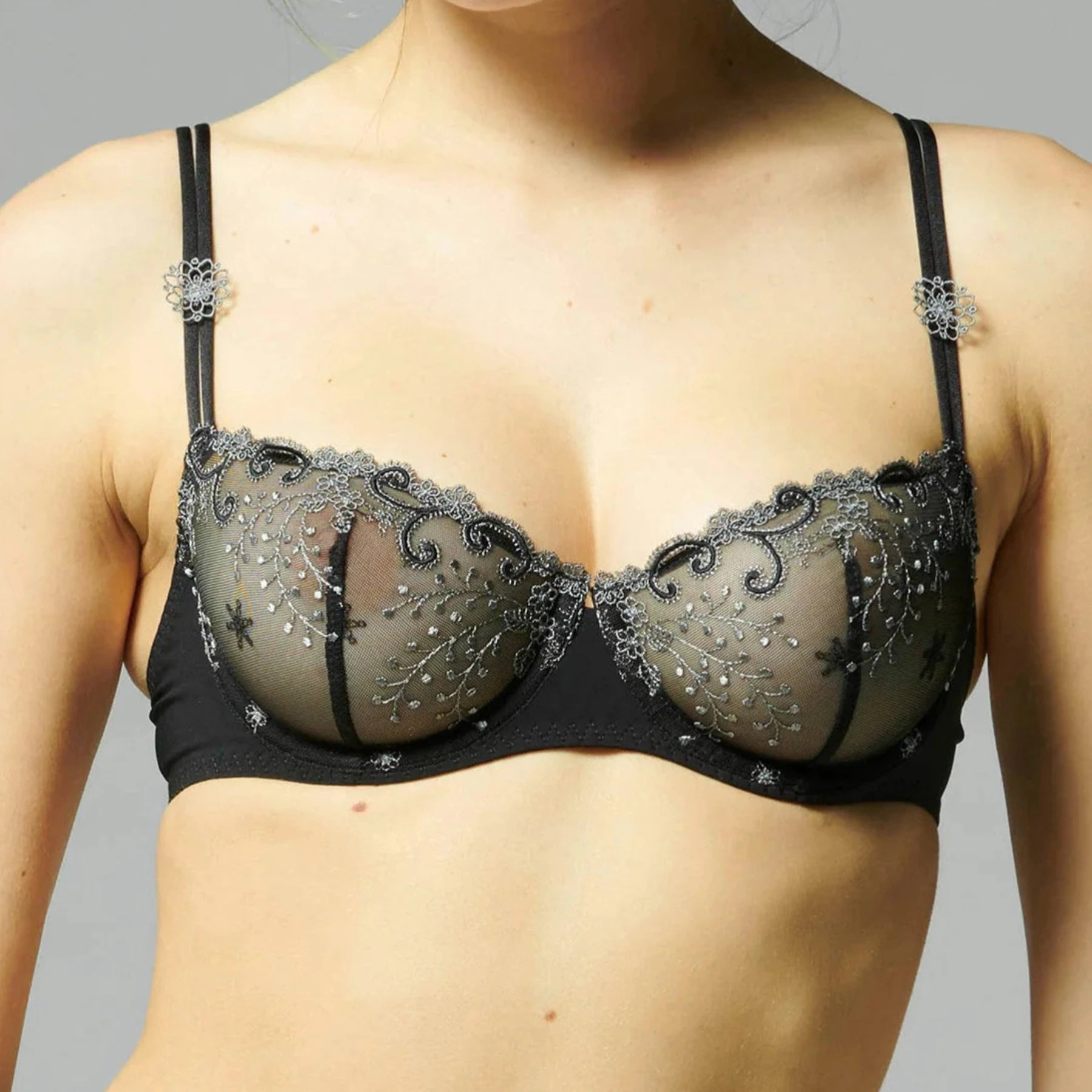 Bra with a multi - way strap system for different outfits​ Delice Demi Cup Bra 12X330 - Moonlight