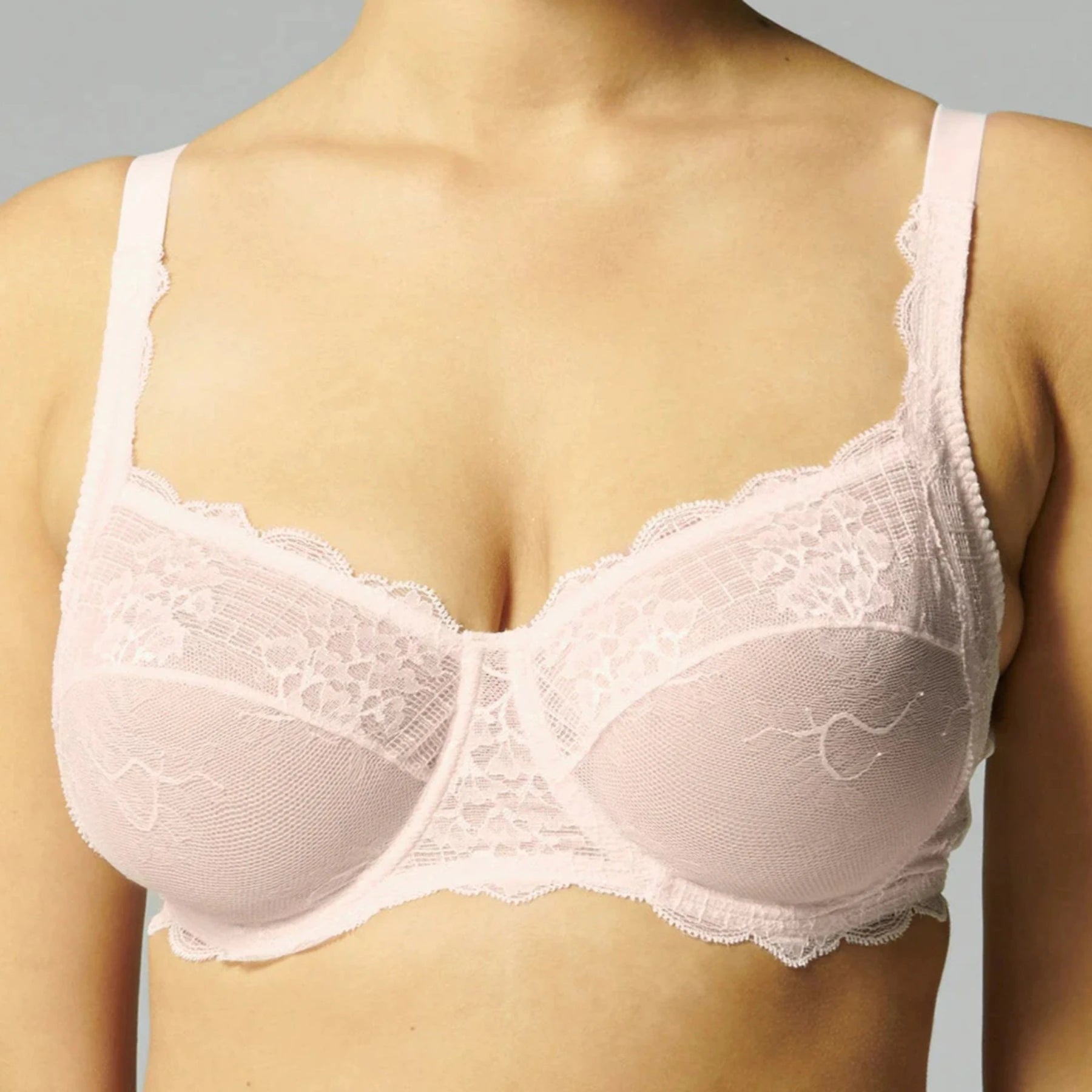 Bra with a plus - size front - closure for easy access Reve Full Cup Bra 12Z313 - Sakura Pink Bra with a plus - size front - closure for easy access Reve Full Cup Bra 12Z313 - Sakura Pink