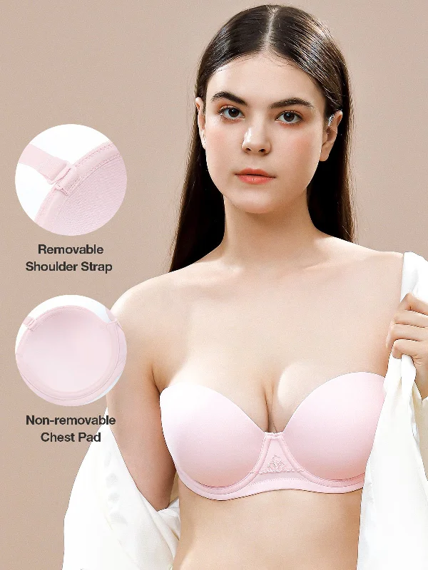 Bra with anti - bacterial properties for a hygienic fit​ Strapless Bra Underwire Multiway Molded Cup Pink