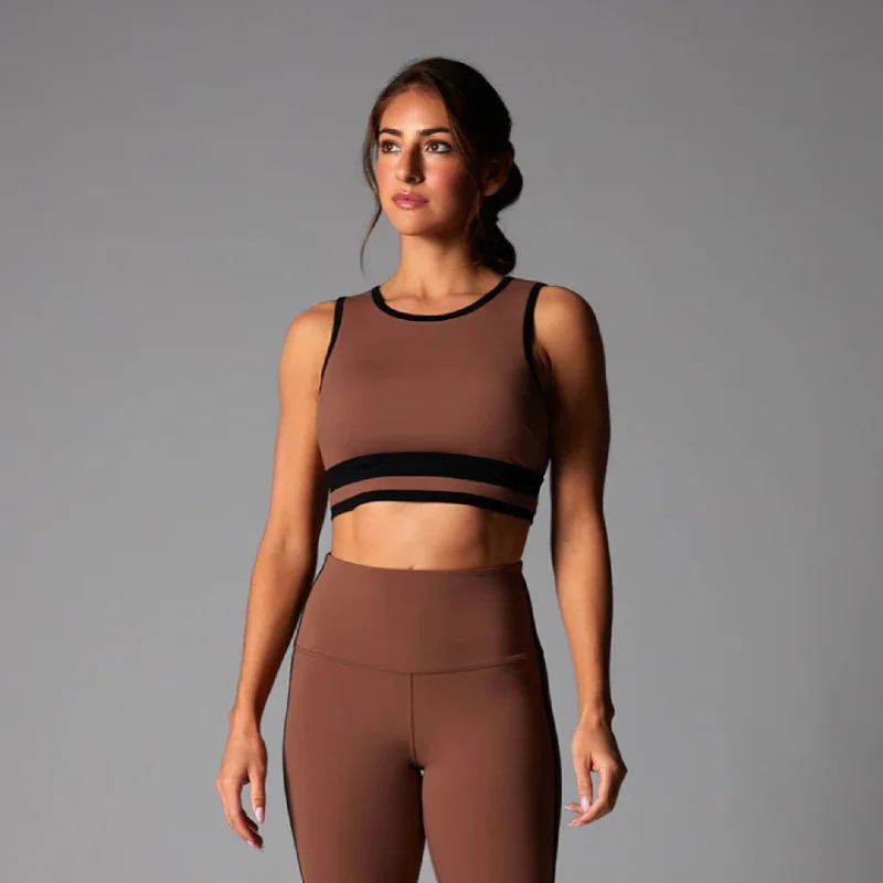 Bra with a smooth fabric for a sleek and comfortable feel Agility Sports Bra - Clove Stripe Bra with a smooth fabric for a sleek and comfortable feel Agility Sports Bra - Clove Stripe