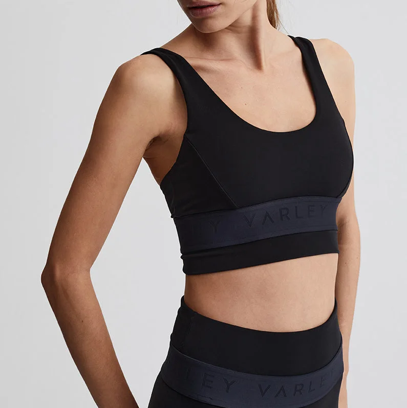 Bra with a reversible design for double the style options​ Let's Move Dartmouth Bra - Black Logo