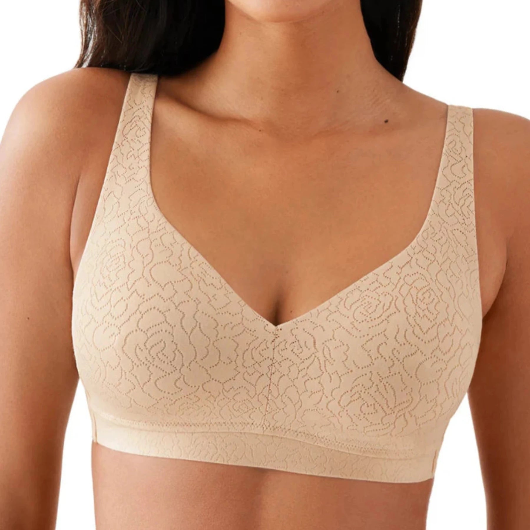 Bra with a half - cup design for a sexy and minimalist look​ Inside Job Wirefree Bra 852345 - Sand