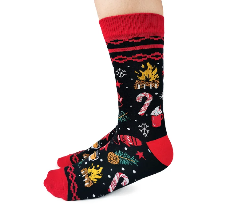 Women's over - the - calf socks with a stripe designWomen's over - the - calf socks with a stripe designMerry and Bright Socks - For Her Women's over - the - calf socks with a stripe designWomen's over - the - calf socks with a stripe designMerry and Bright Socks - For Her